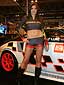 LEAH ON THE SANTA POD STAND