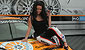 TEAM DYNAMICS GIRL TILLIE ATOP THE BTCC HONDA INTEGRA