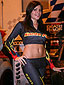 LEAH ON THE SANTA POD STAND