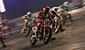 SHORT TRACK MOTORCYCLES IN THE LIVE ACTION ARENA